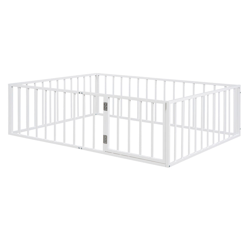 Metal Floor Bed Frame With Fence And Door - R&R Furniture Gallery (Fountain Valley, CA)