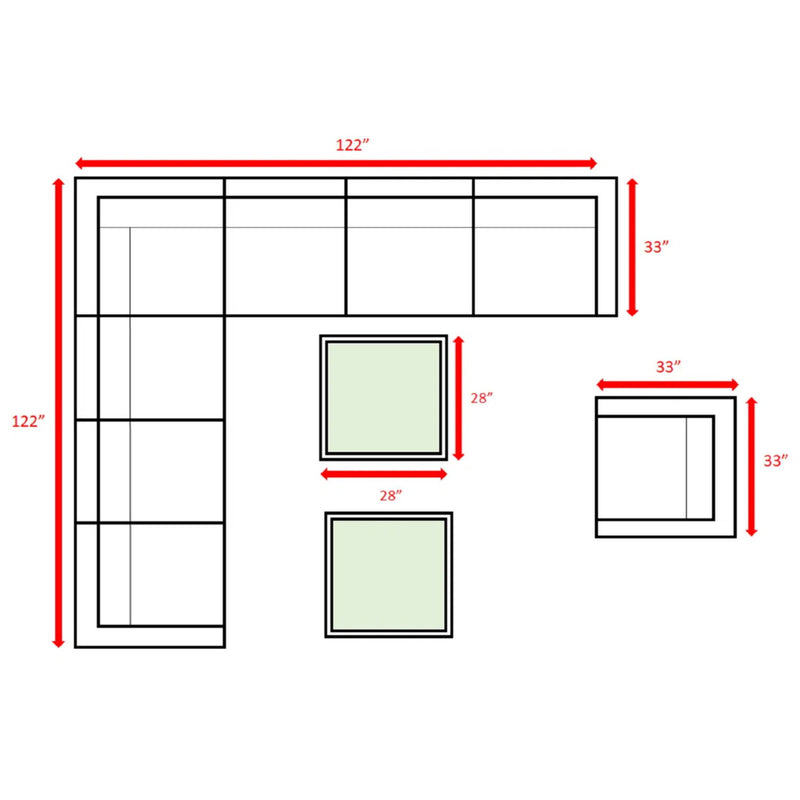Outdoor Wicker Conversation Set With Cushions, All Weather - R&R Furniture Gallery (Fountain Valley, CA)