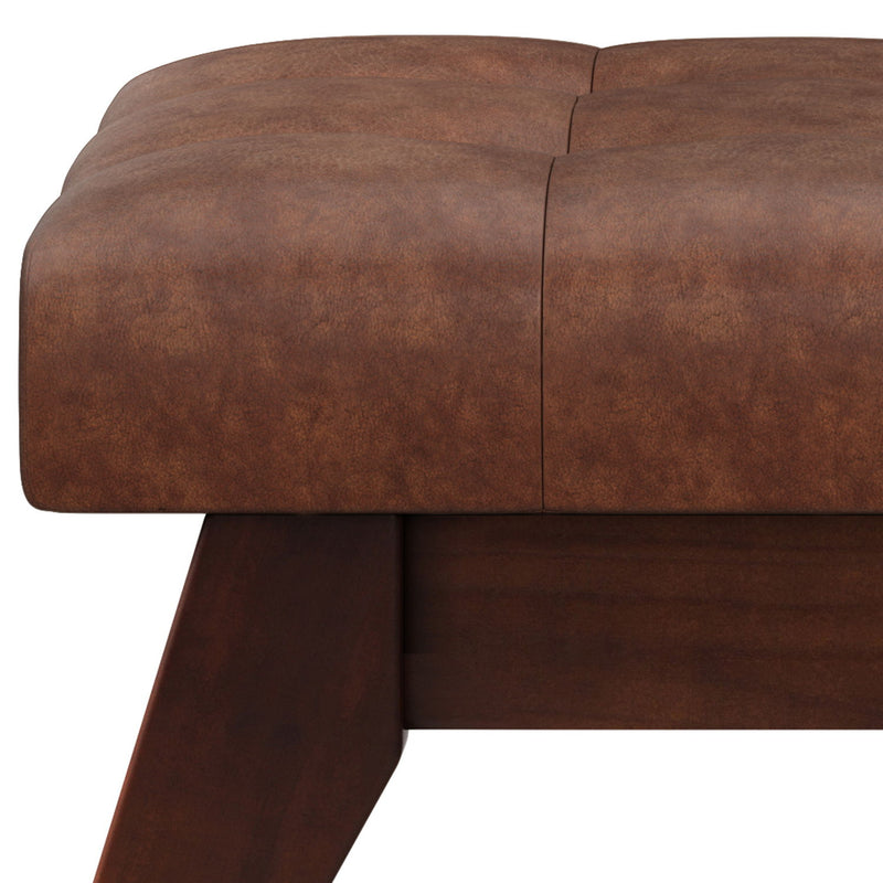 Draper - Upholstered Mid Century Tufted Ottoman Bench - R&R Furniture Gallery (Fountain Valley, CA)