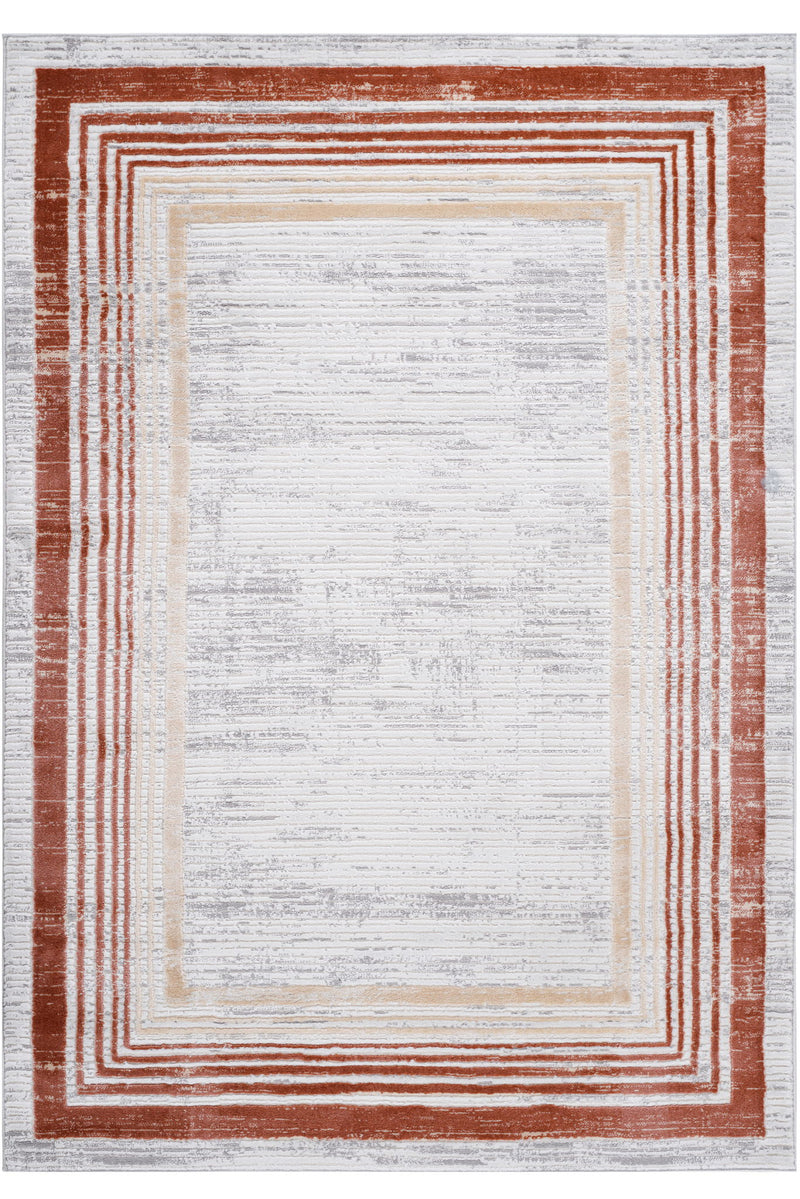 Marfi - 8' X 10' Bordered Area Rug - Brown / Ivory - R&R Furniture Gallery (Fountain Valley, CA)