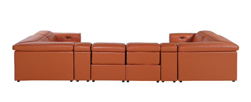 1224 - 8-Piece U-Shaped Sectional Sofa In With 4 Power Recliners & Power Headrest
