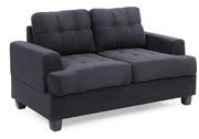 Glory Furniture stylish transitional loveseat for two with plush cushions and modern design, ideal for cozy living room seating.
