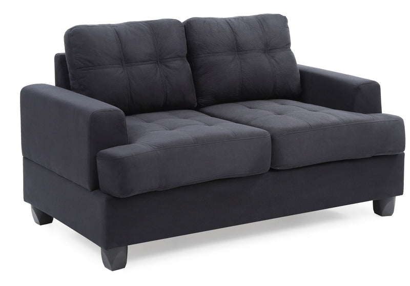 Glory Furniture stylish transitional loveseat for two with plush cushions and modern design, ideal for cozy living room seating.