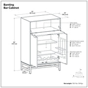 Banting - Bar Cabinet - Walnut Brown - R&R Furniture Gallery (Fountain Valley, CA)