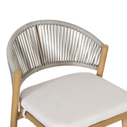 Outdoor 26" Counter Height Metal Frame Counter Stools With Scallop Shaped Backrest & Water Resistant Cushions - R&R Furniture Gallery (Fountain Valley, CA)