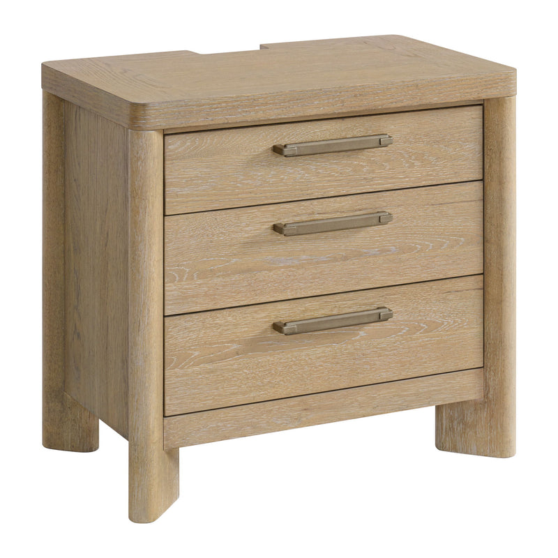 3 Drawer Nightstand - Tan - R&R Furniture Gallery (Fountain Valley, CA)