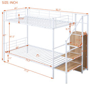 Bunk Bed With Lateral Storage Ladder And Wardrobe - R&R Furniture Gallery (Fountain Valley, CA)
