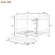 Steel construction bunk bed by DreamHaus featuring sturdy metal frames and twin-sized sleeping areas in a modern design.