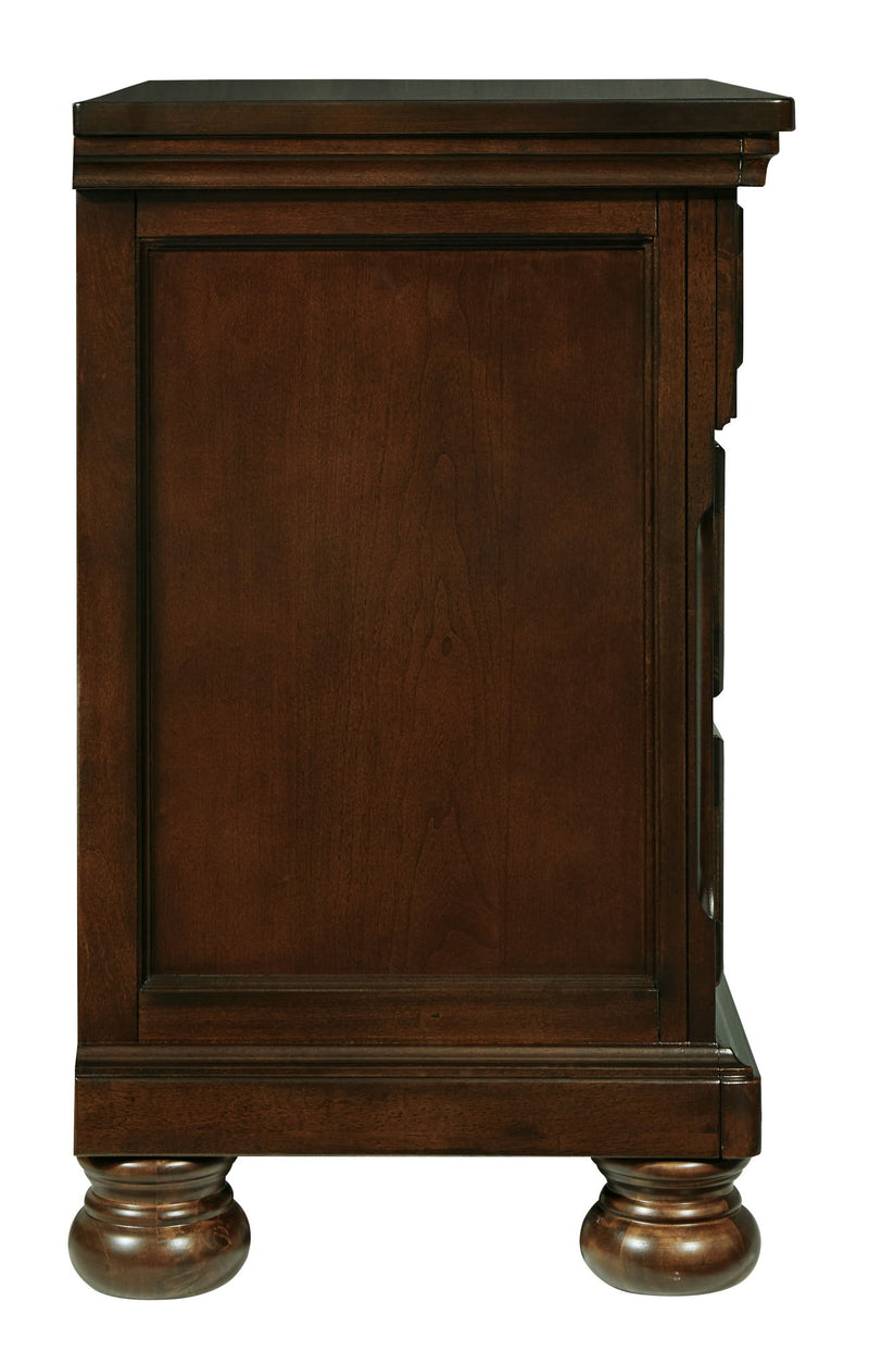 Porter - Two Drawer Night Stand - Dark Brown - R&R Furniture Gallery (Fountain Valley, CA)