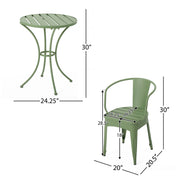 3 Piece Bistro Set With Table And 2 Chairs - Green - R&R Furniture Gallery (Fountain Valley, CA)