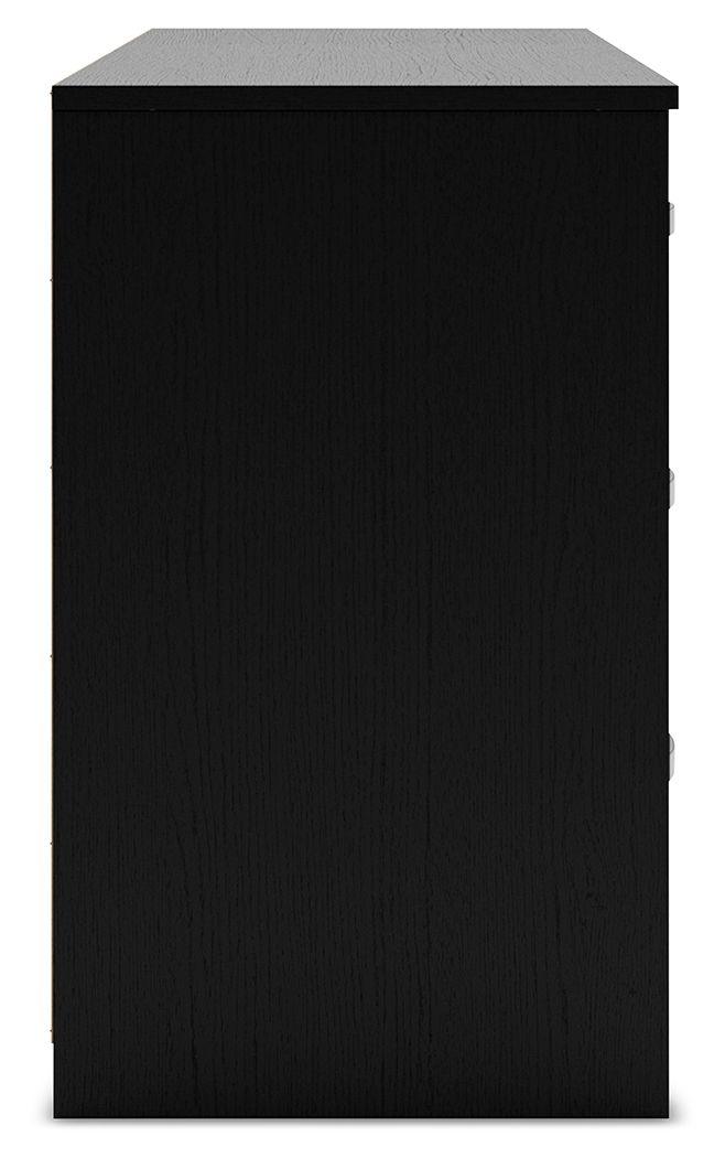Finch - Six Drawer Dresser - Black - R&R Furniture Gallery (Fountain Valley, CA)