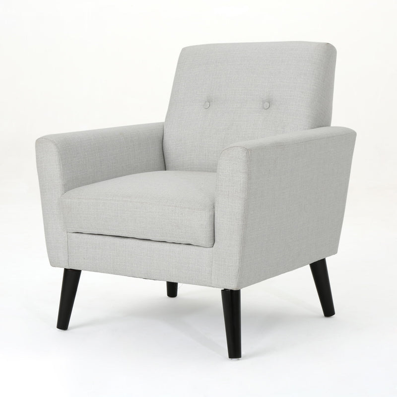 Radiantize - Upholstered Fabric Club Chair With Square-Off Back And Button Tufted - R&R Furniture Gallery (Fountain Valley, CA)