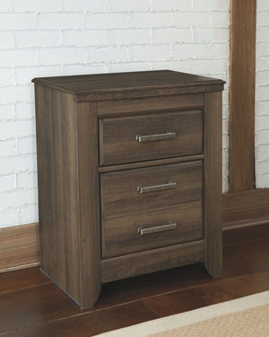 Juararo - Two Drawer Night Stand - Dark Brown - R&R Furniture Gallery (Fountain Valley, CA)