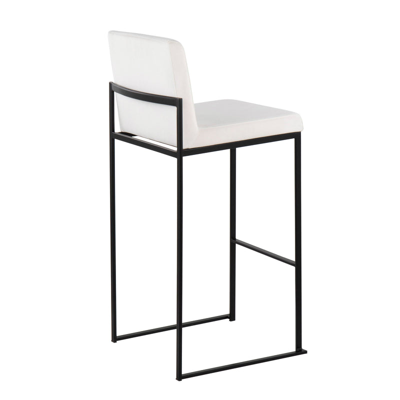 Lumi Source Fuji high back barstool with contemporary elegant design, featuring a sleek frame and comfortable seating.