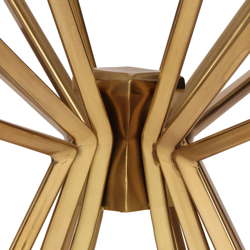 Table With Sunburst Design - Gold - R&R Furniture Gallery (Fountain Valley, CA)