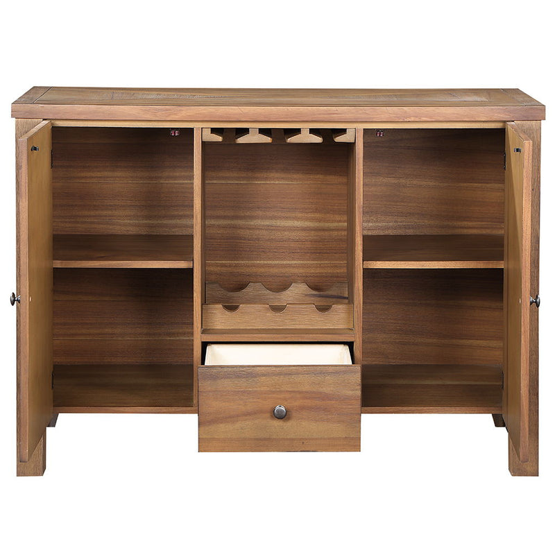 Pascaline - Server - Rustic Brown & Oak - R&R Furniture Gallery (Fountain Valley, CA)