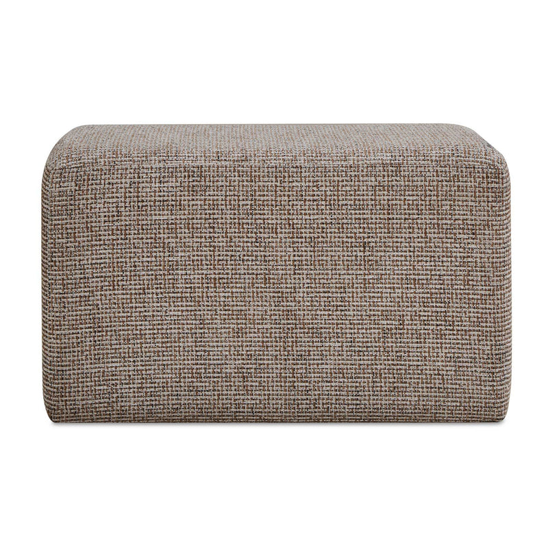 Kelce - Woven Checkered Ottoman - Brown