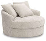 Cuddle Plush - Oversized Swivel Accent Chair - Arctic - R&R Furniture Gallery (Fountain Valley, CA)