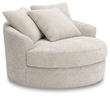 Cuddle Plush - Oversized Swivel Accent Chair - Arctic - R&R Furniture Gallery (Fountain Valley, CA)
