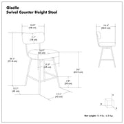 Giselle - Swivel Counter Height Stool (Set of 2) - R&R Furniture Gallery (Fountain Valley, CA)