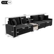 Modular Sofa Couch With Storage Armrest And Center Console - R&R Furniture Gallery (Fountain Valley, CA)