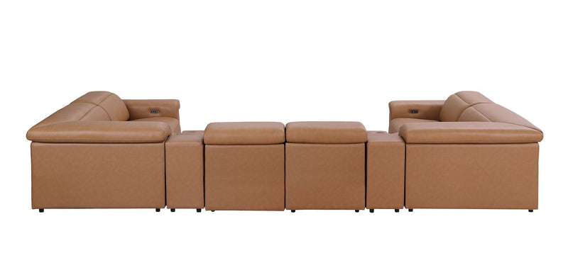 1126 - 8-Piece U-Shaped Sectional Sofa In With 2 Power Recliners & Power Headrests