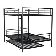 Steel construction bunk bed from DreamHaus featuring a sturdy frame with two sleeping levels and safety railings.