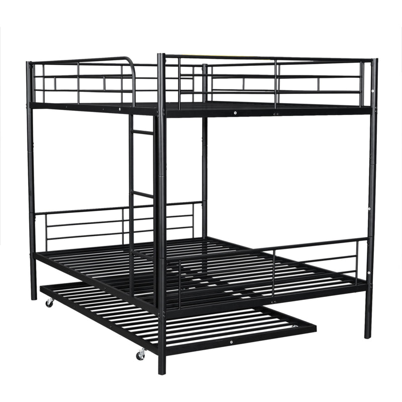 Steel construction bunk bed from DreamHaus featuring a sturdy frame with two sleeping levels and safety railings.