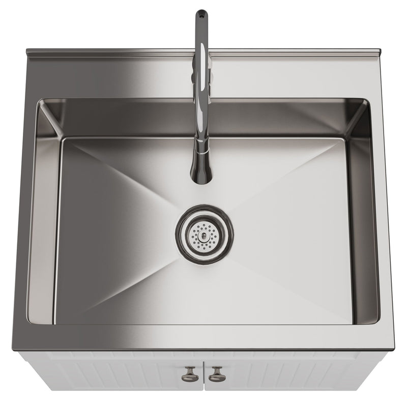 Beckham - Laundry Cabinet & Faucet And Stainless Steel Sink - R&R Furniture Gallery (Fountain Valley, CA)