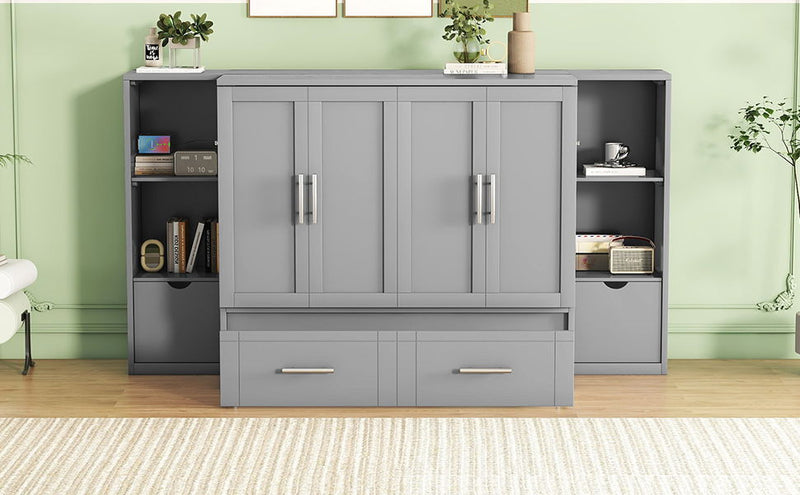 Murphy Bed With Shelves, Drawers And USB Ports - R&R Furniture Gallery (Fountain Valley, CA)