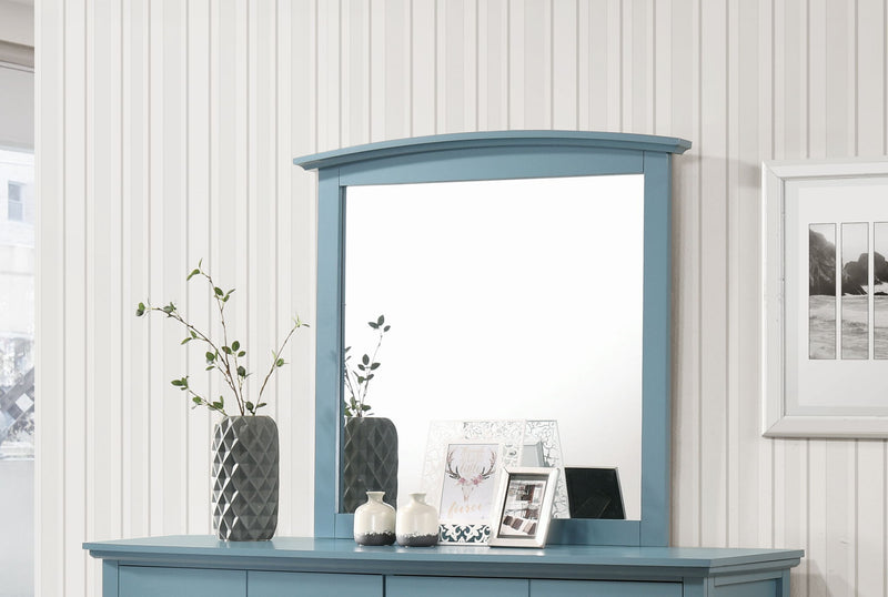 Elegant wall mirror by Glory Furniture featuring a sleek, modern design, perfect for enhancing interior decor.