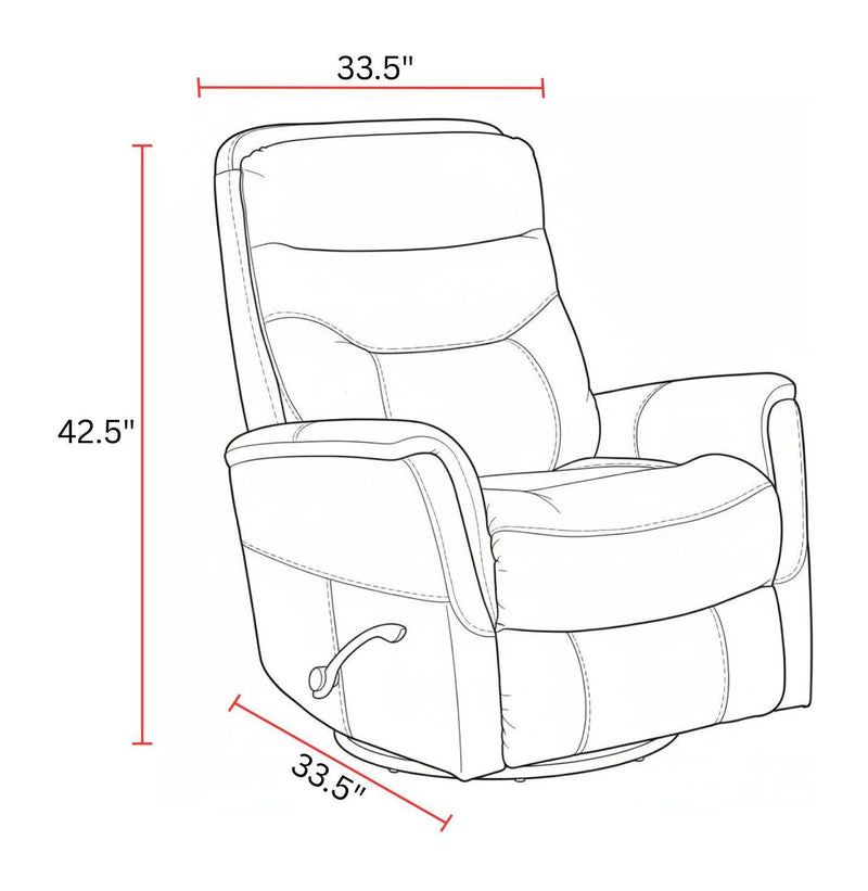 Gemini - 33.5" Swivel Glider Recliner (Set of 2) - R&R Furniture Gallery (Fountain Valley, CA)