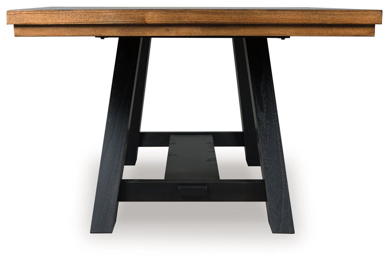 Greddinton - Dining Extension Table - Brown / Black - R&R Furniture Gallery (Fountain Valley, CA)