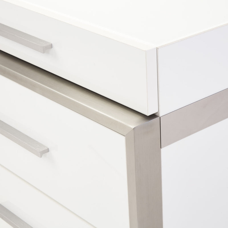 Marquee - Nightstand - Cloud White - R&R Furniture Gallery (Fountain Valley, CA)