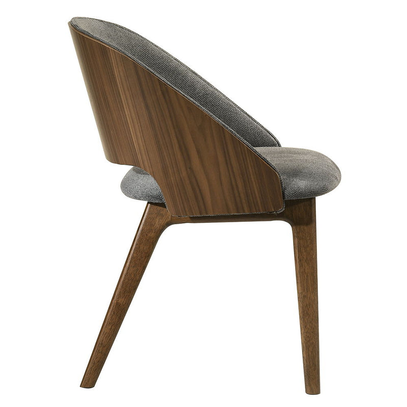 Delmon - Side Chair (Set of 2) - Gray / Dark Walnut - R&R Furniture Gallery (Fountain Valley, CA)