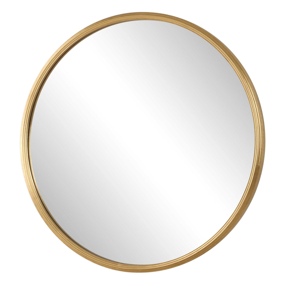 34" Round Mirror - Gold Leaf