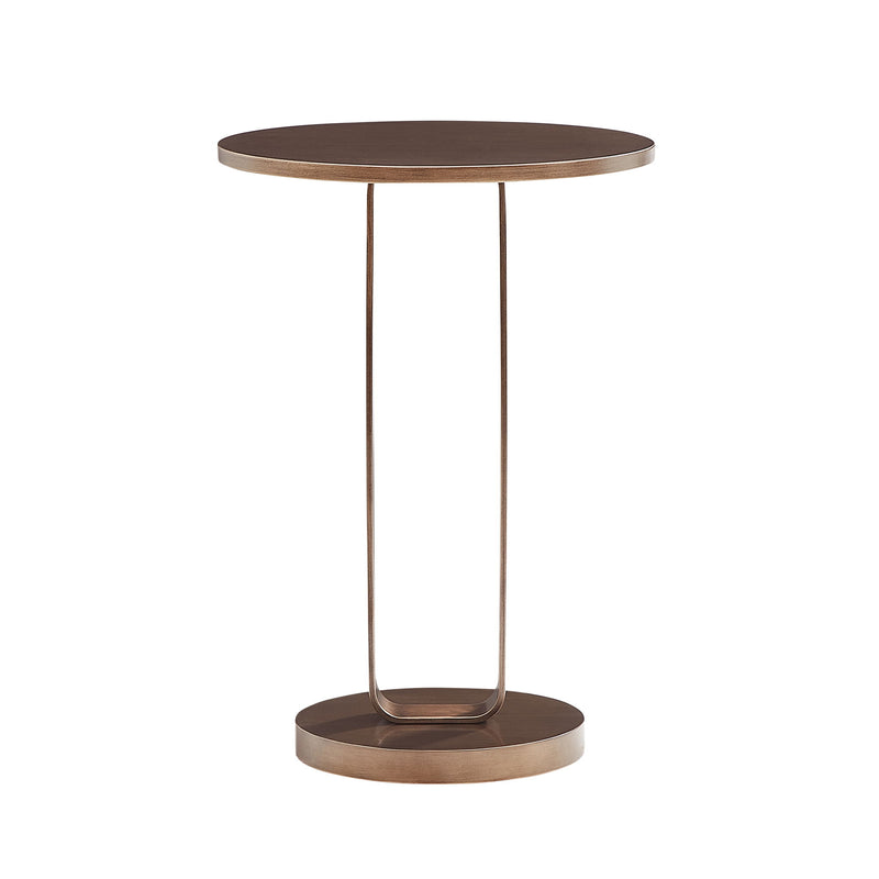 Tareel - Round Accent Table With Open Oval Pedestal - Antique Bronze - R&R Furniture Gallery (Fountain Valley, CA)