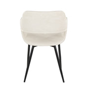Lumi Source Margarite mid-century modern dining chairs set of 2 with wooden legs and upholstered seats, stylish and comfortable for dining rooms.