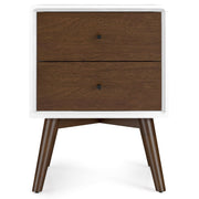 Caroline - Mid-Century Modern Style Night Stand 2 Drawer - R&R Furniture Gallery (Fountain Valley, CA)