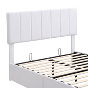 Elegant Upholstered Platform Bed With Hydraulic Storage System - R&R Furniture Gallery (Fountain Valley, CA)