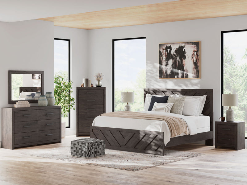 Prendonea - Six Drawer Dresser - Charcoal - R&R Furniture Gallery (Fountain Valley, CA)