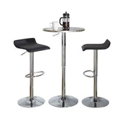 Lumi Source 3-piece bistro round dining set with adjustable oval footrest, featuring modern contemporary style for dining or bar area.