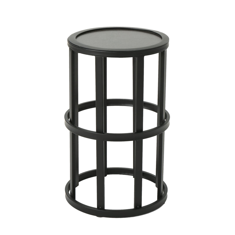Outdoor Powder Coated Side Table - Gray - R&R Furniture Gallery (Fountain Valley, CA)