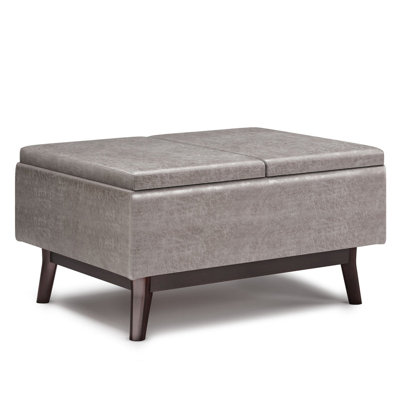 Owen - Tray Top Small Coffee Table Upholstered Storage Ottoman - R&R Furniture Gallery (Fountain Valley, CA)