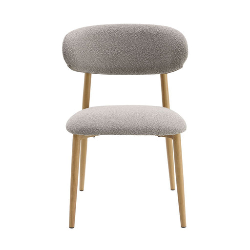 Kacey - Side Chair (Set of 2) - Gray Boucle & Natural - R&R Furniture Gallery (Fountain Valley, CA)