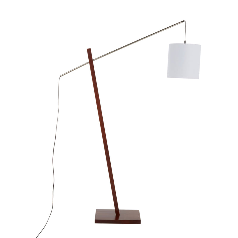 Lumi Source Arturo contemporary floor lamp with sleek metal stand and fabric shade, ideal for modern living room decor.