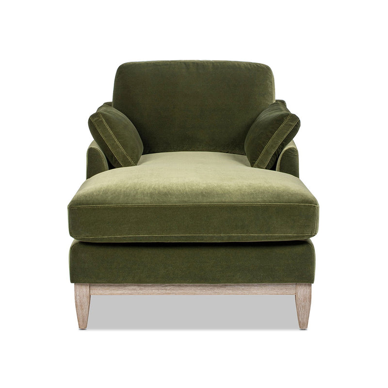 Pasadena - Modern Farmhouse Chaise Lounge Chair - Olive Green - R&R Furniture Gallery (Fountain Valley, CA)