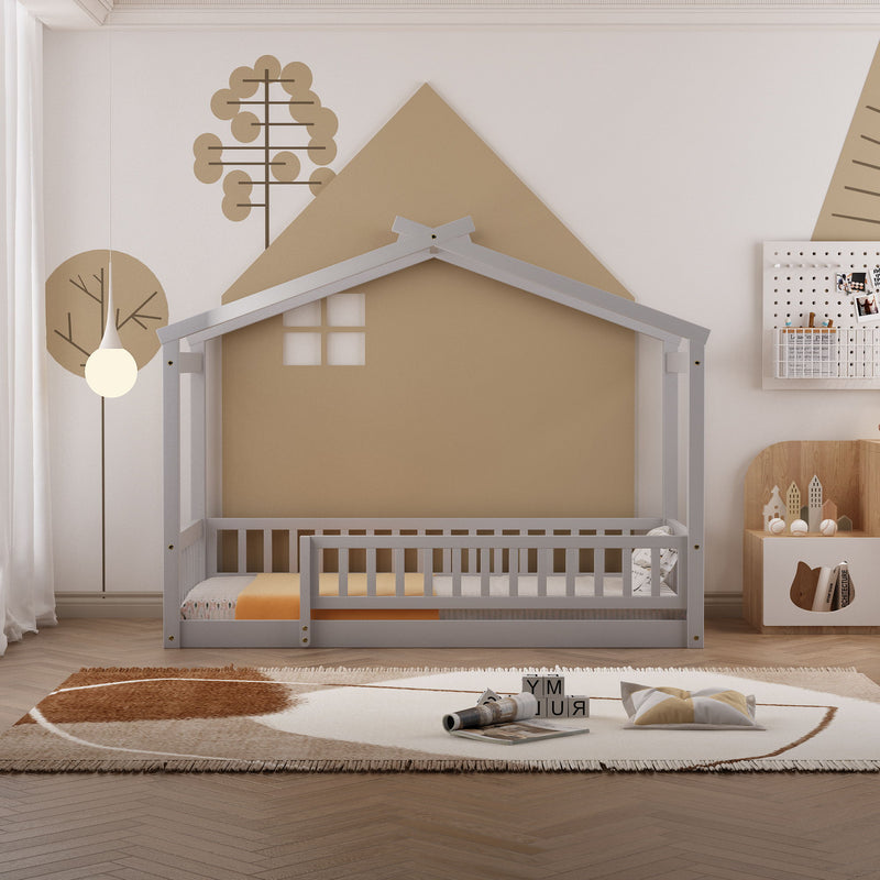 Bed House Bed Frame With Fence - R&R Furniture Gallery (Fountain Valley, CA)