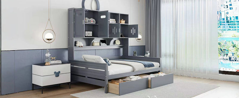 Daybed With All-In-One Cabinet And Shelf - R&R Furniture Gallery (Fountain Valley, CA)