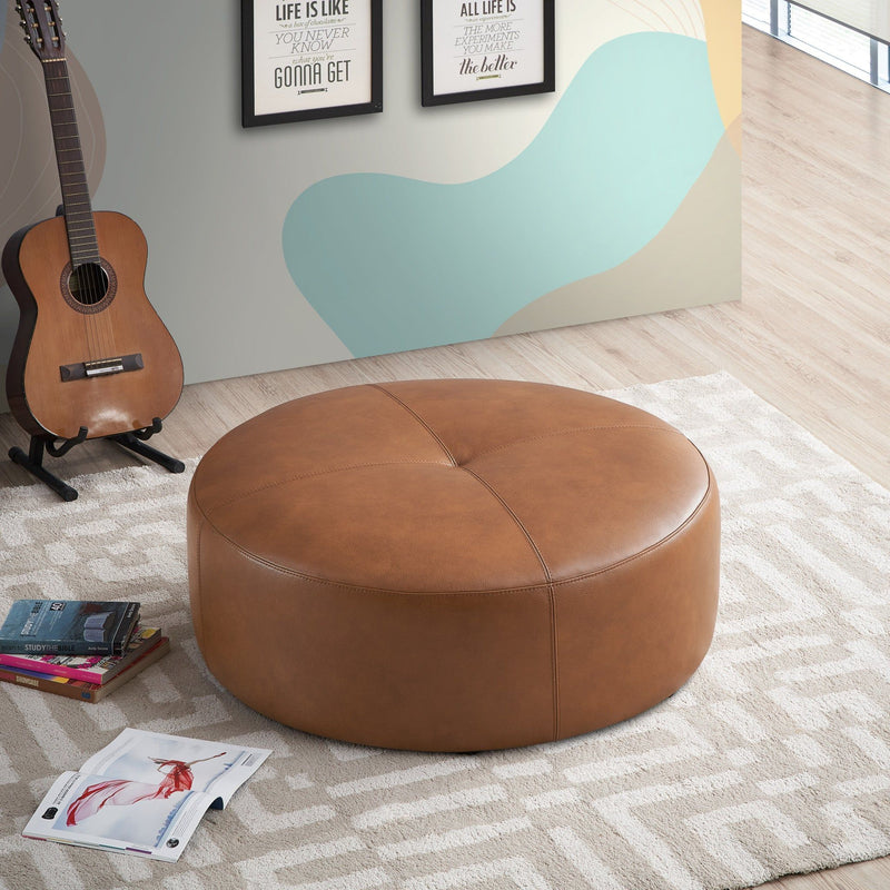 Rochelin - Ottoman - Tan - R&R Furniture Gallery (Fountain Valley, CA)